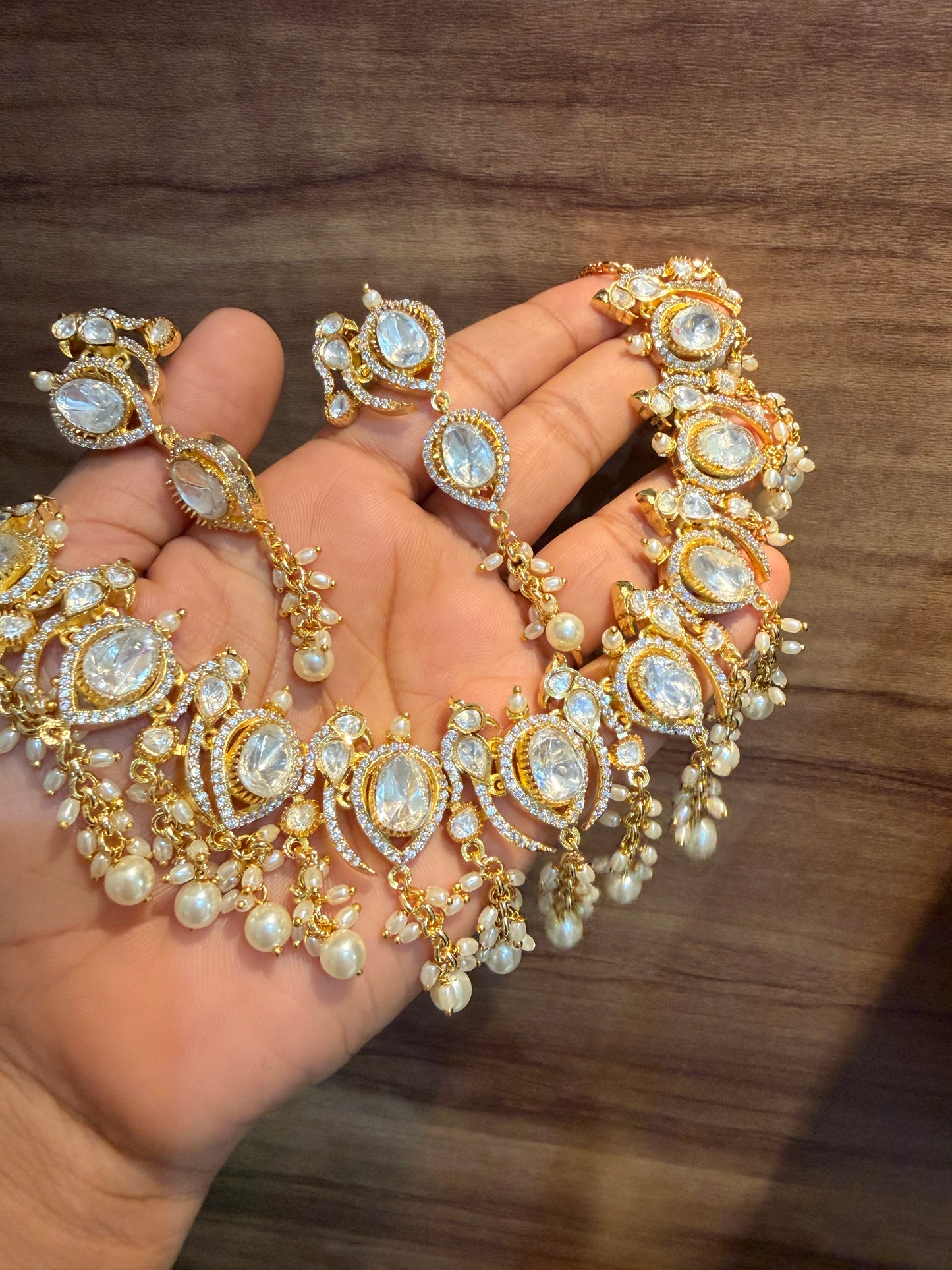 Maina Moissanite Polki set