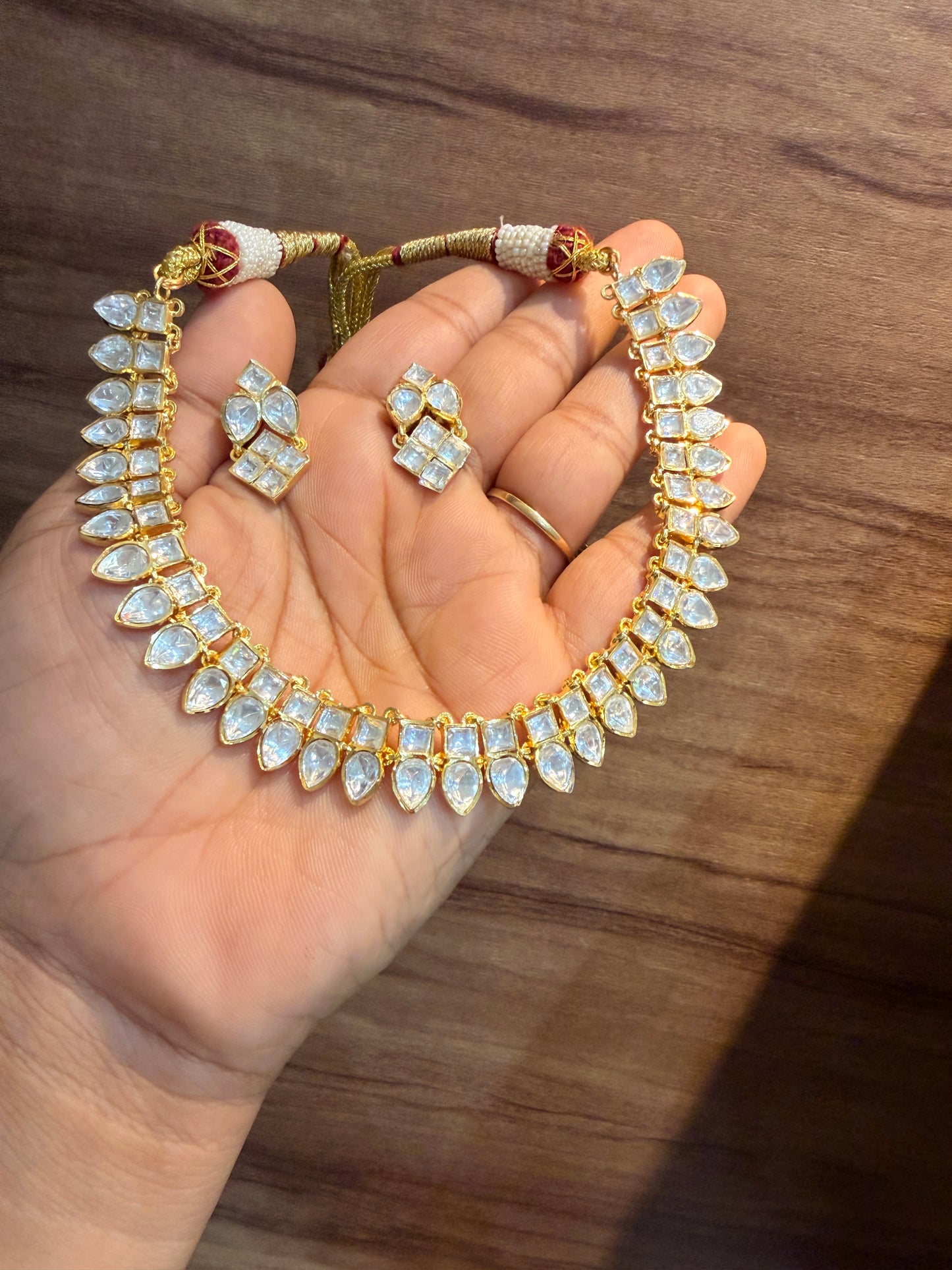 Classic Moissanite Polki set