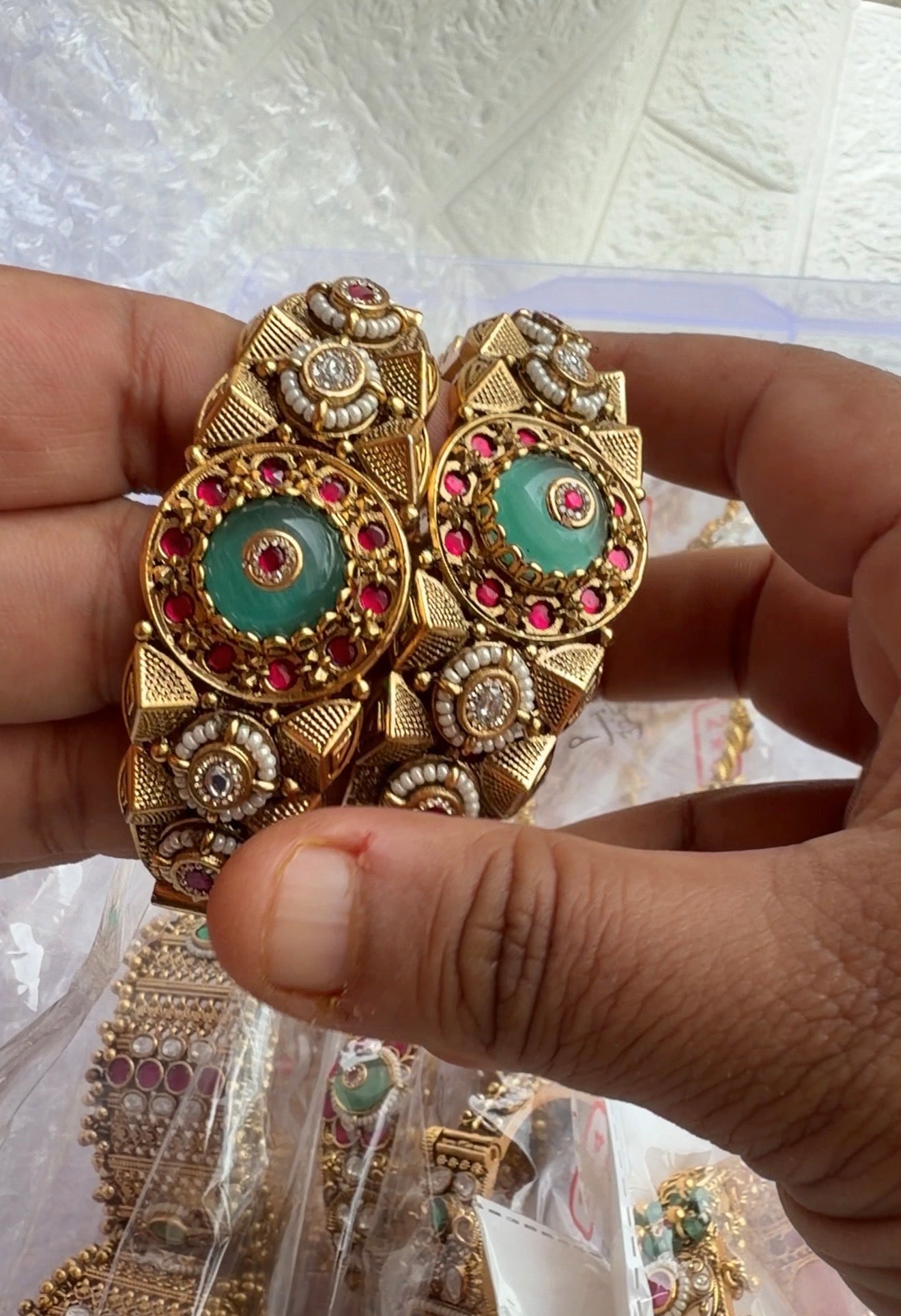 Statement Gargi Rajwadi Heritage Bangles - Pair