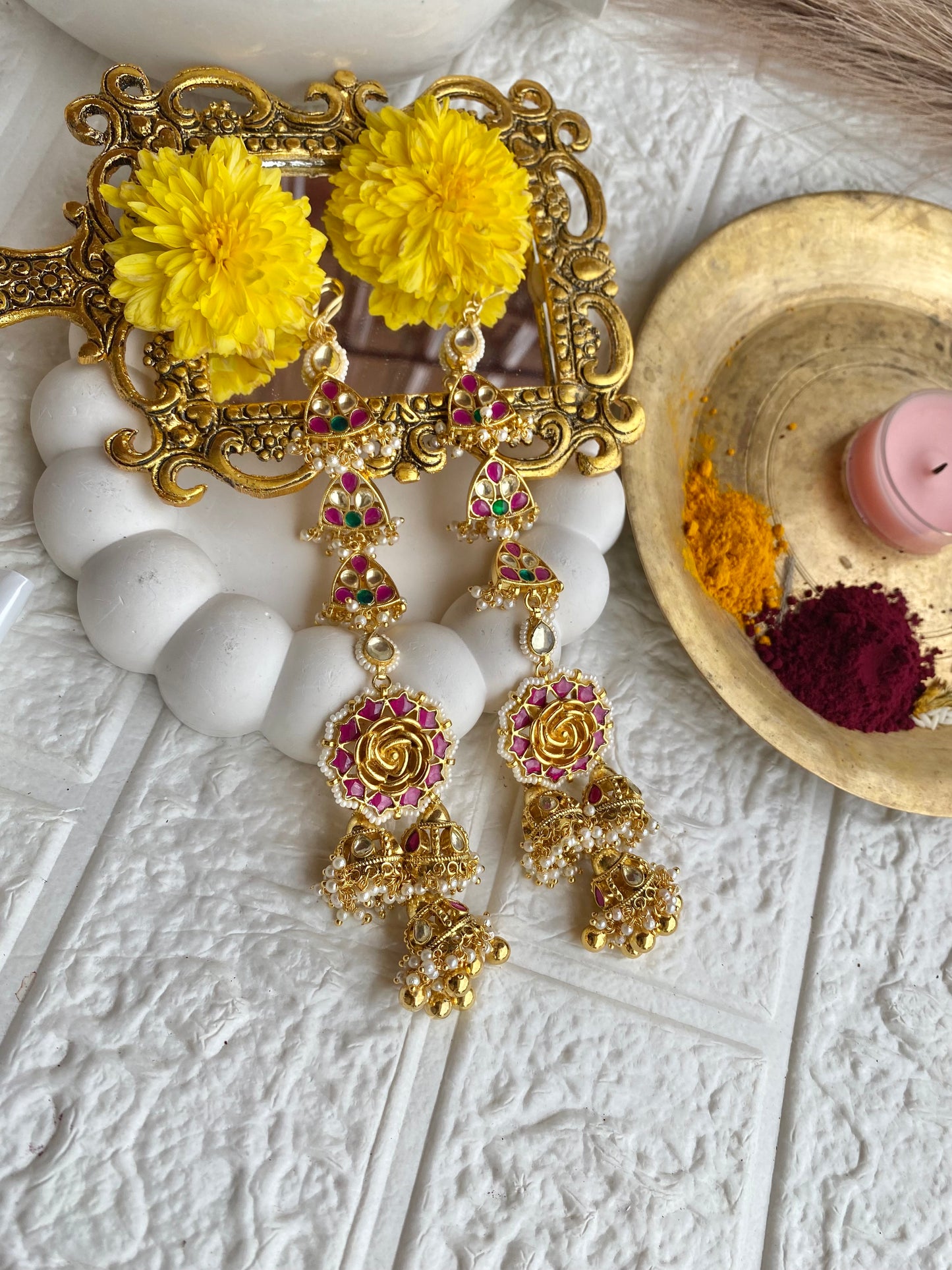 Original Paachi Kundan Statement Earrings