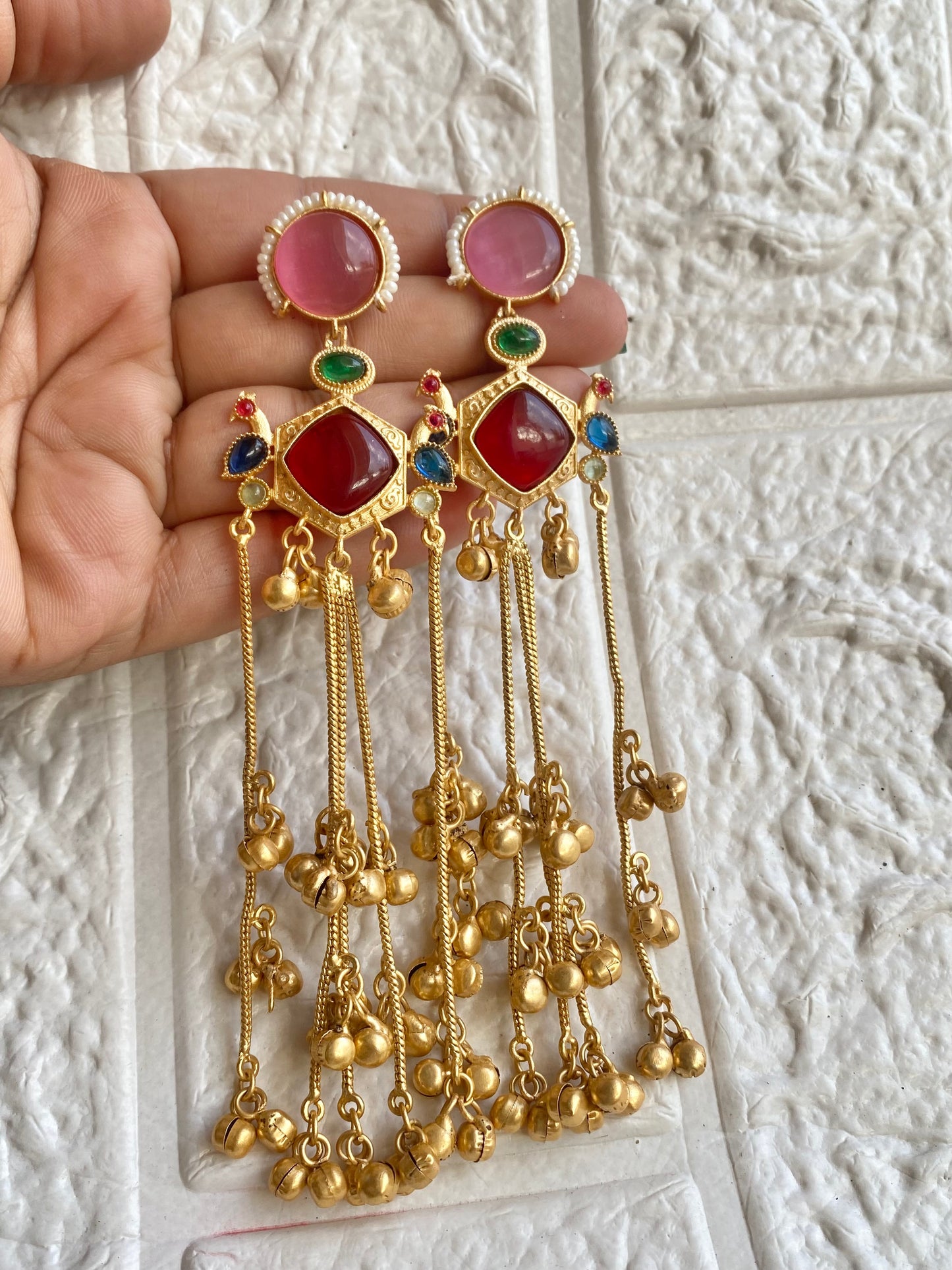 Navratna Kashmiri Earrings