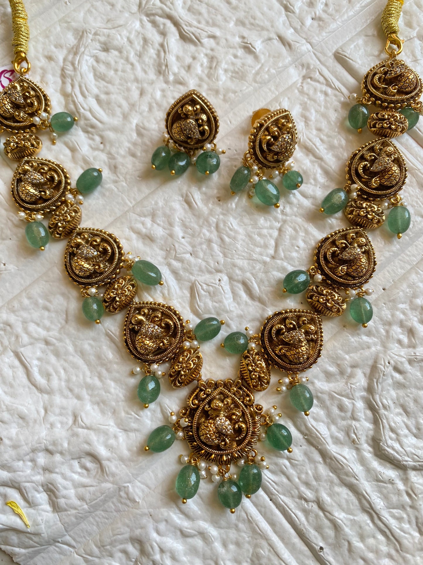 Gold Plated Antique Necklace Set