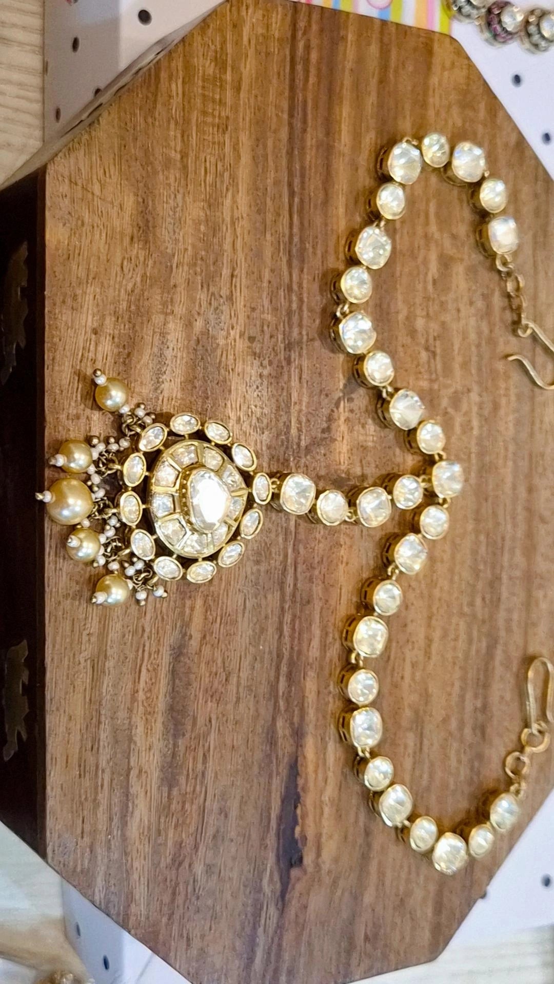 Signature Polki Moissanite Tikka Mathapatti