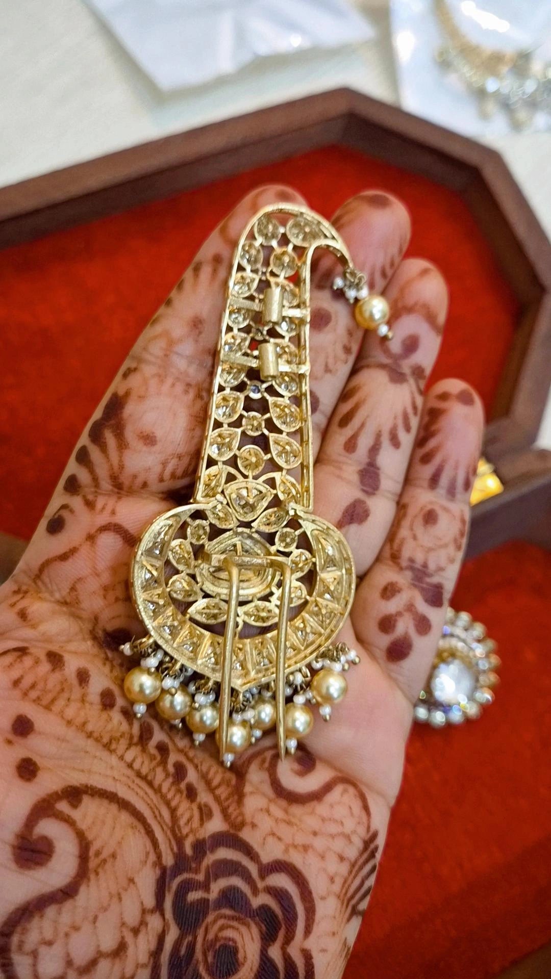 Statement Moissanite Polki Kalangi | Brooch