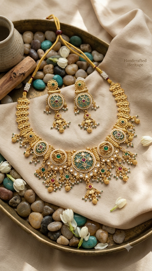 Moorga Heritage Regal Necklace Earrings Set