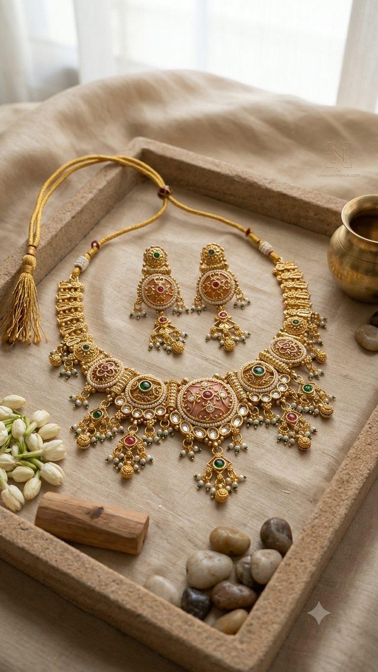 Moorga Heritage Regal Necklace Earrings Set