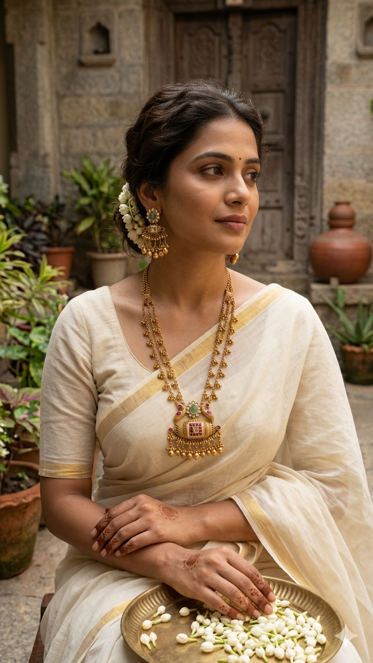 Heritage Gungaroo Gold Plated Long Necklace set