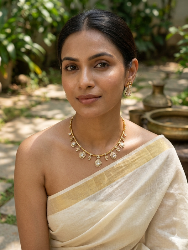 Elegant Moissanite Necklace Set