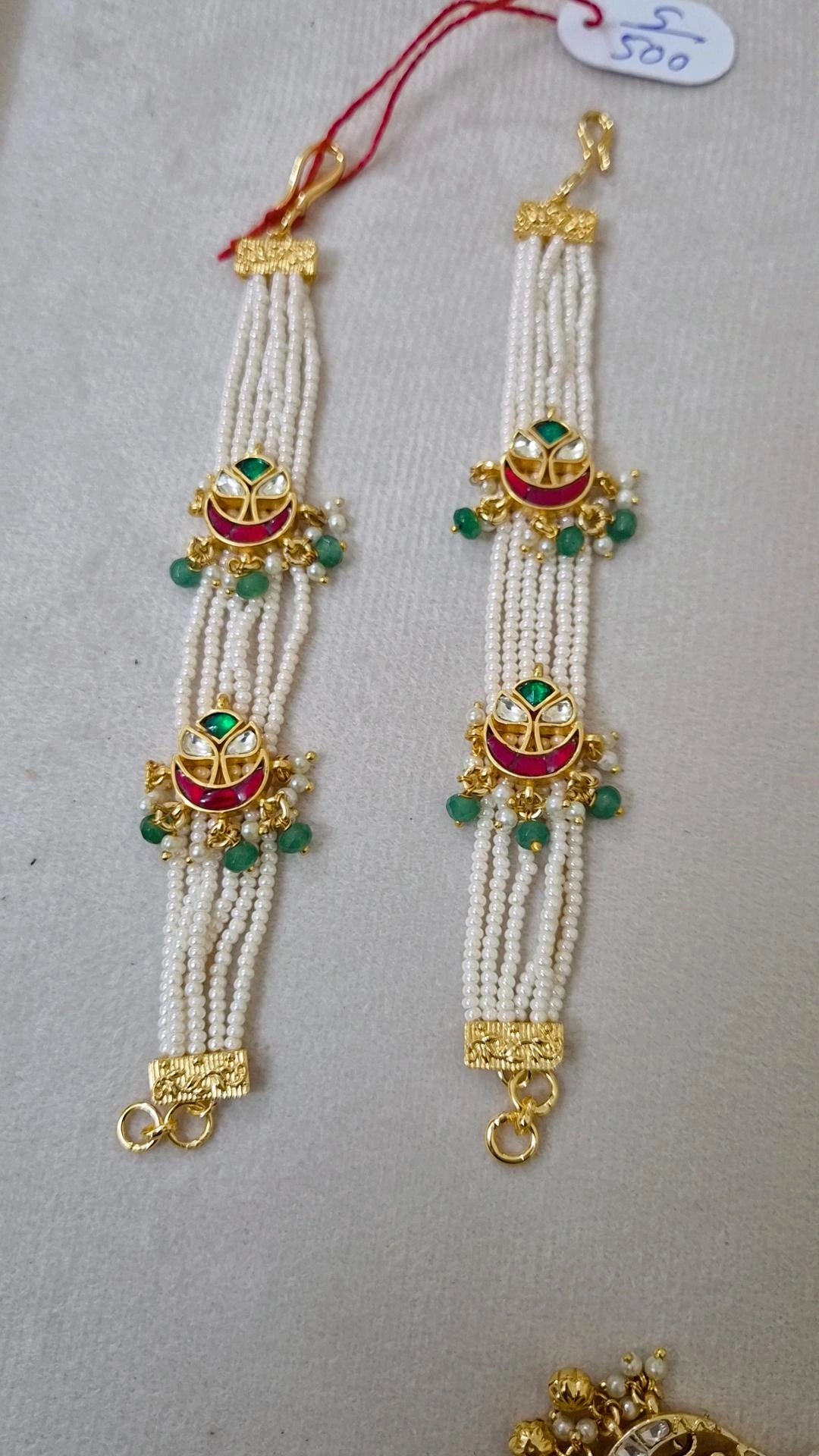 Rooh Regal Paachi Kundan Pearl Earchain Sahara