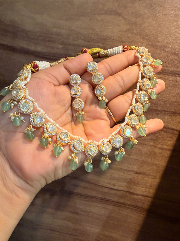 Preet Moissanite Polki set