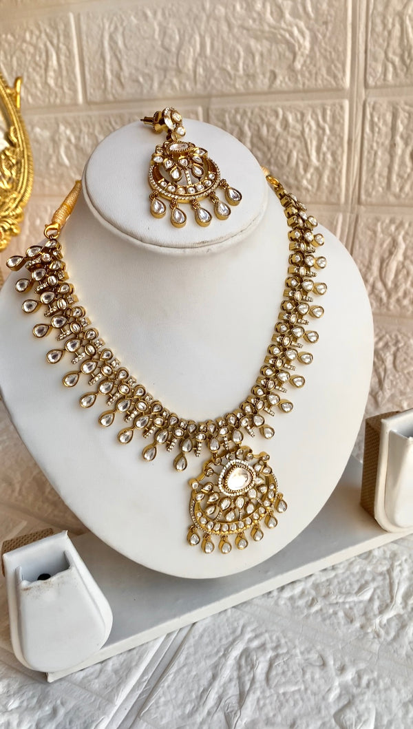 Celebrity Styled statement Moissanite Bridal Set