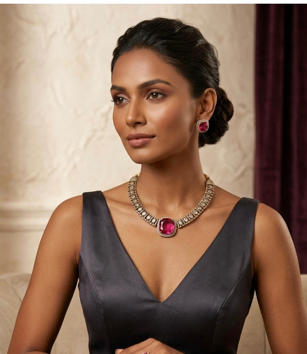 The Statement Moissanite Necklace Set