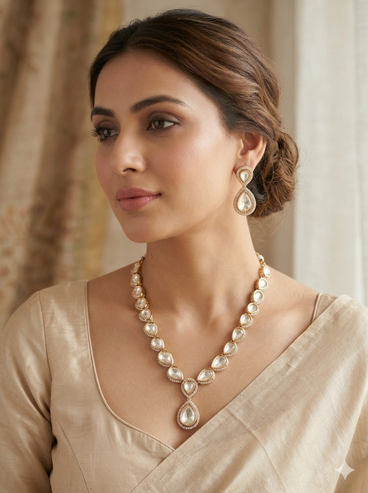 Classic Moissanite Necklace Set