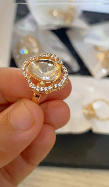 Statement Oval Moissanite Ring