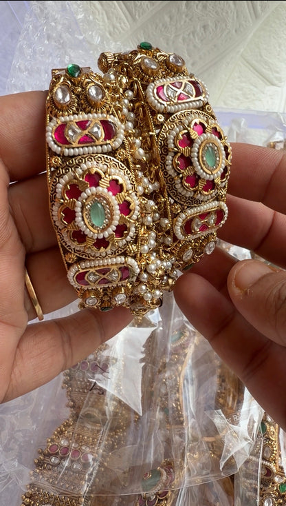 Statement Padmavat Rajwadi Heritage Bangles - pair