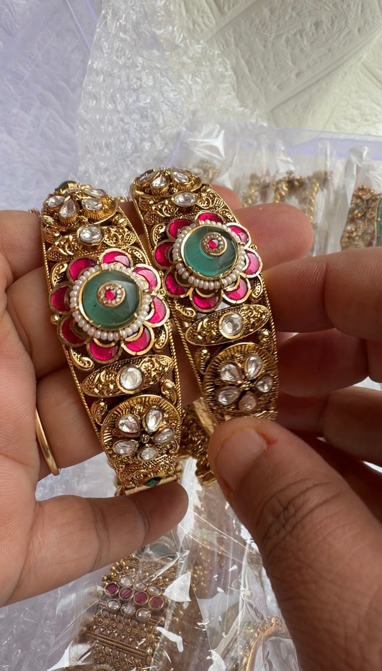 Statement Padmini Rajwadi Heritage Bangles - Pair