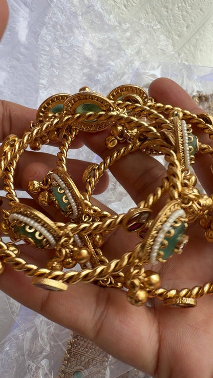 Statement Garima Rajwadi Heritage Bangles - Pair