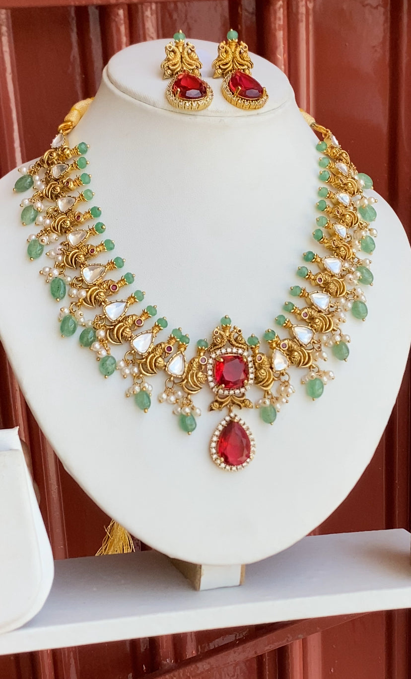 Celebrity Styled Moissanite Necklace Set