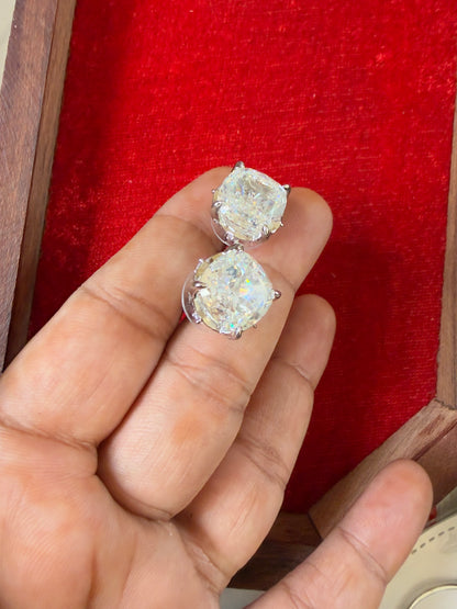 The Solitaire Amerixan Diamond Statement Studded Stud Earrings