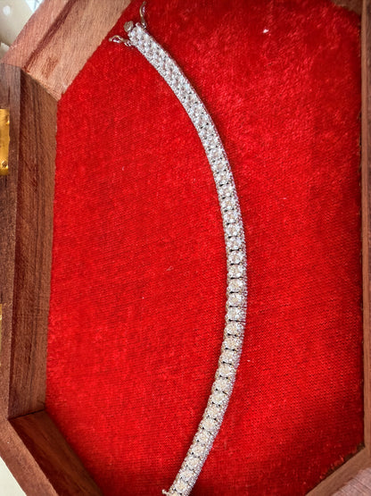Celebrity Tennis American Diamond Bracelet with lock