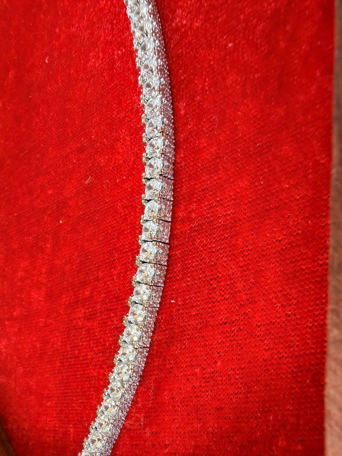 Celebrity Tennis American Diamond Bracelet with lock