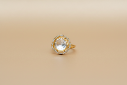 Regal Moissanite Kundan Rings