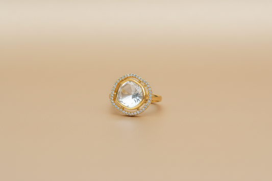 Regal Moissanite Kundan Rings