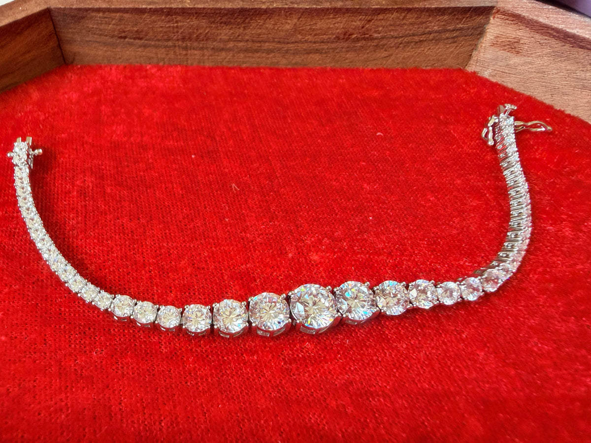 Celebrity Styled American Diamond Bracelet with lock