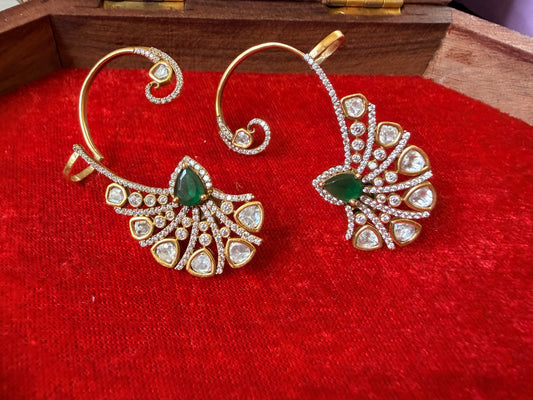 Pankh Moissanite Earcuffs