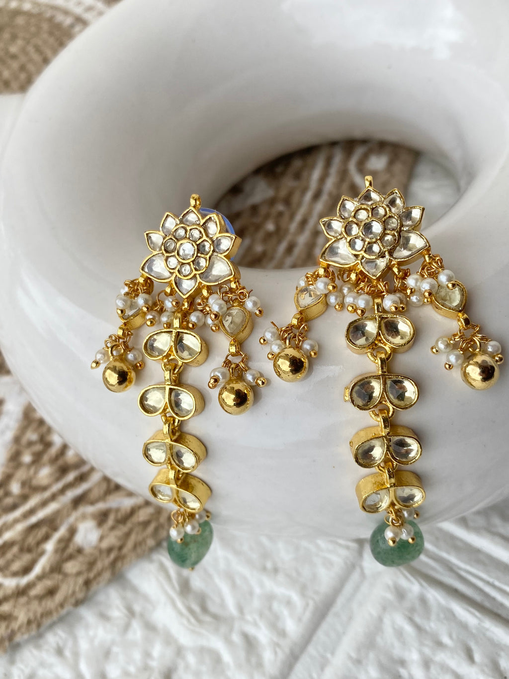 Kundan Polki Signature Medium Size Earrings