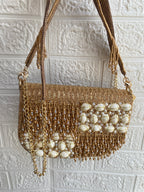 Statement Shell Heavy Beads Luxe HandBag