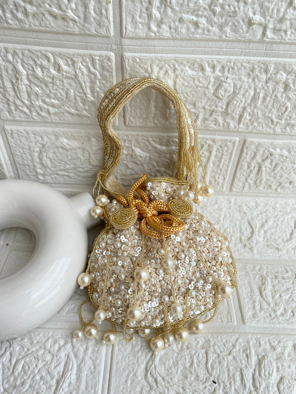 Tiny Pearl Beads Potli Bag