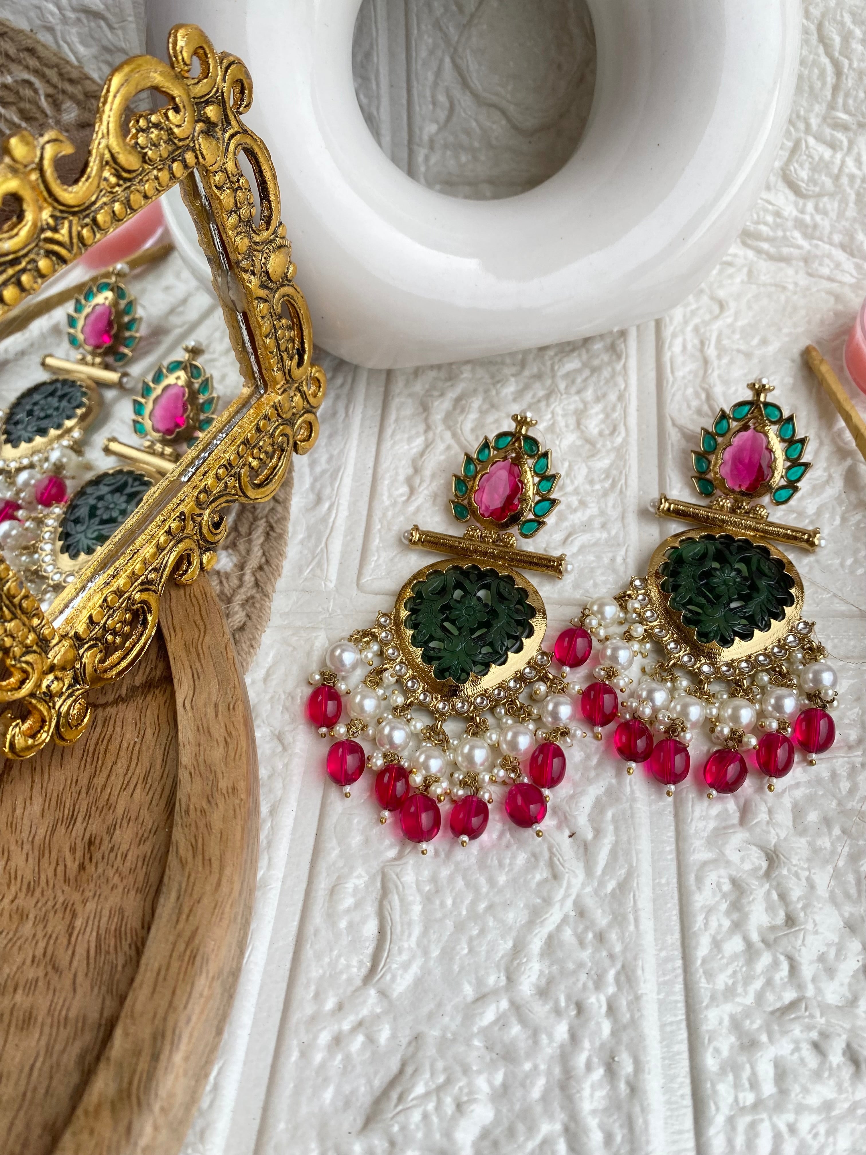Celebrity Styled Pearl Statement Chandbali
