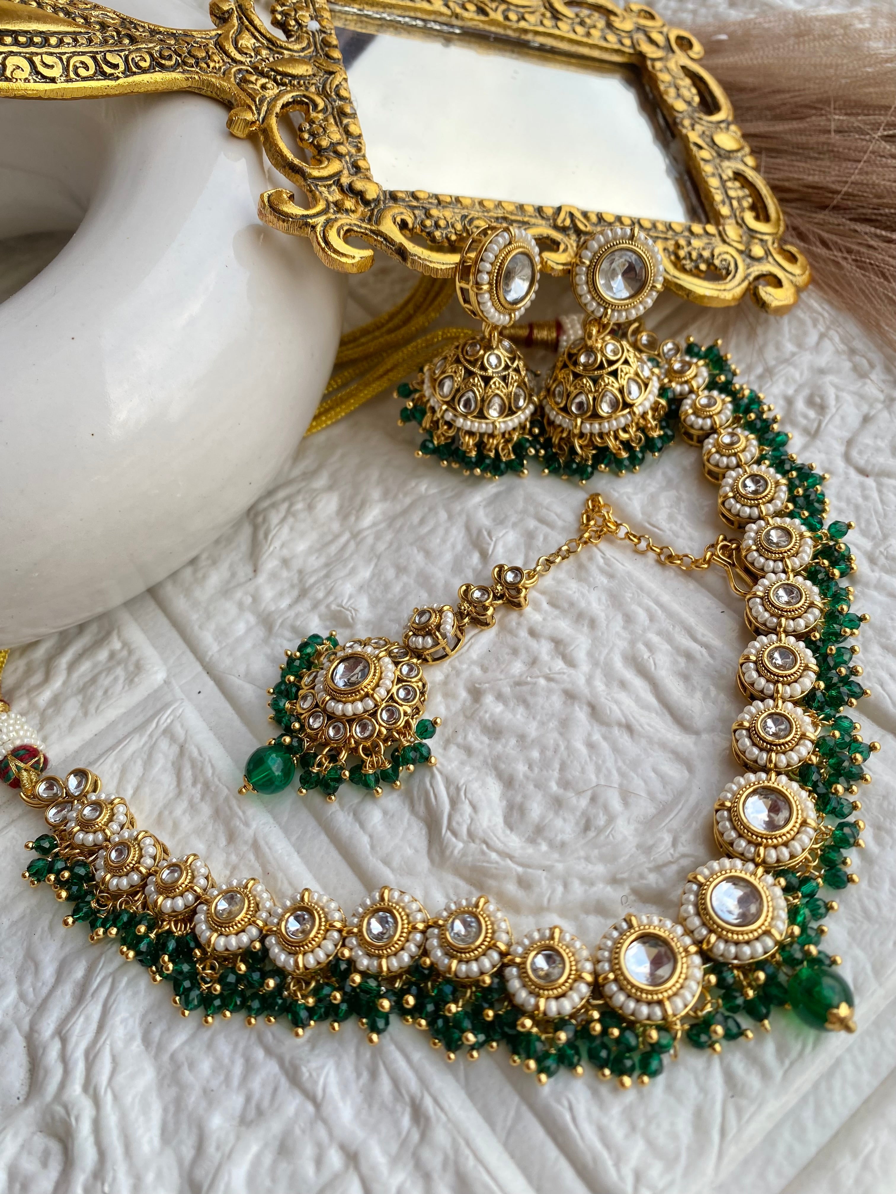 Kundan Polki Necklace Set