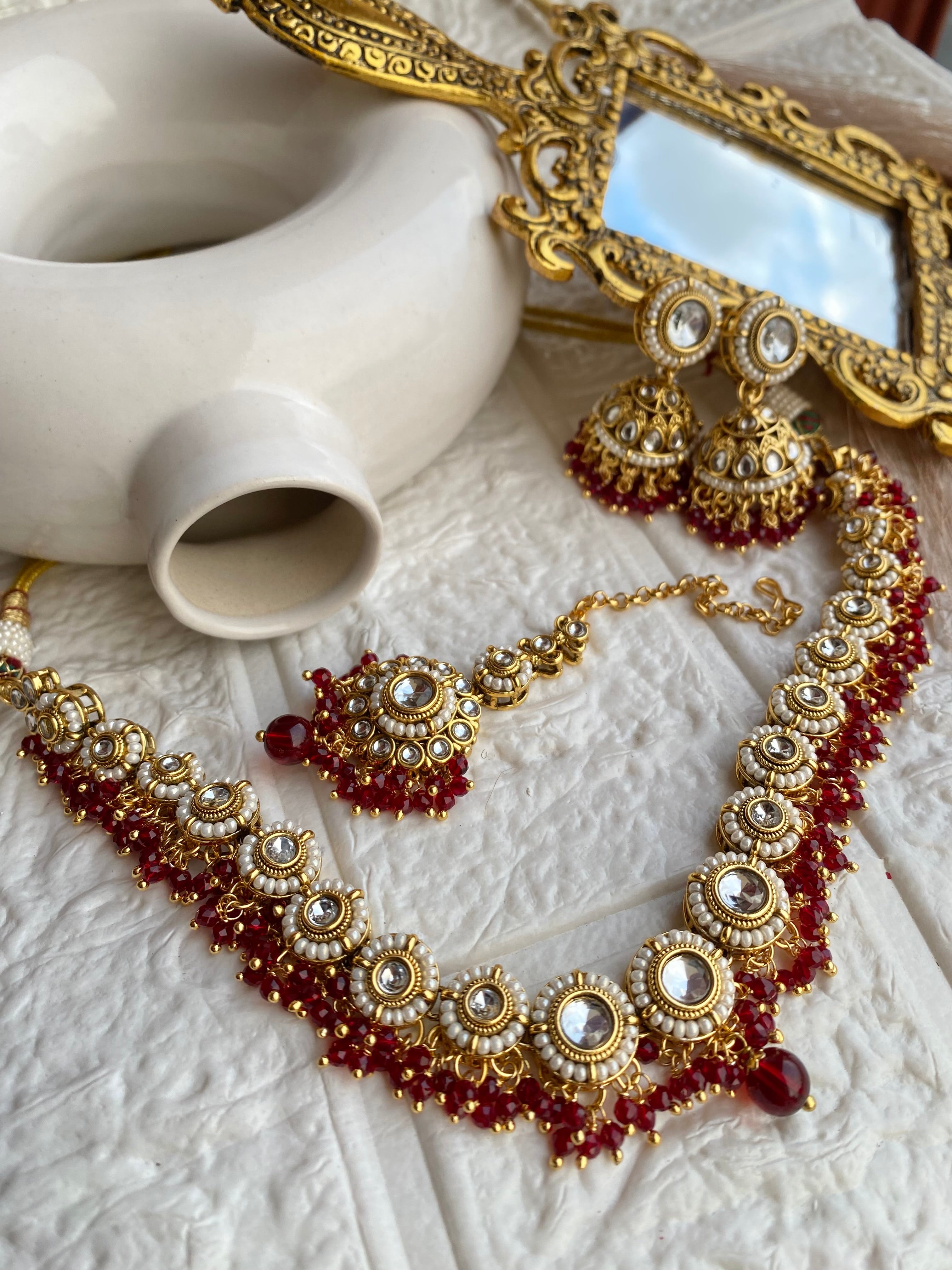 Kundan Polki Necklace Set