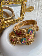 Signature Rajwada Royal Antique Bangles -Pair