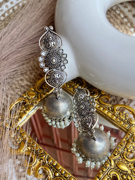 Zirconia Silverlookalike Jhumka