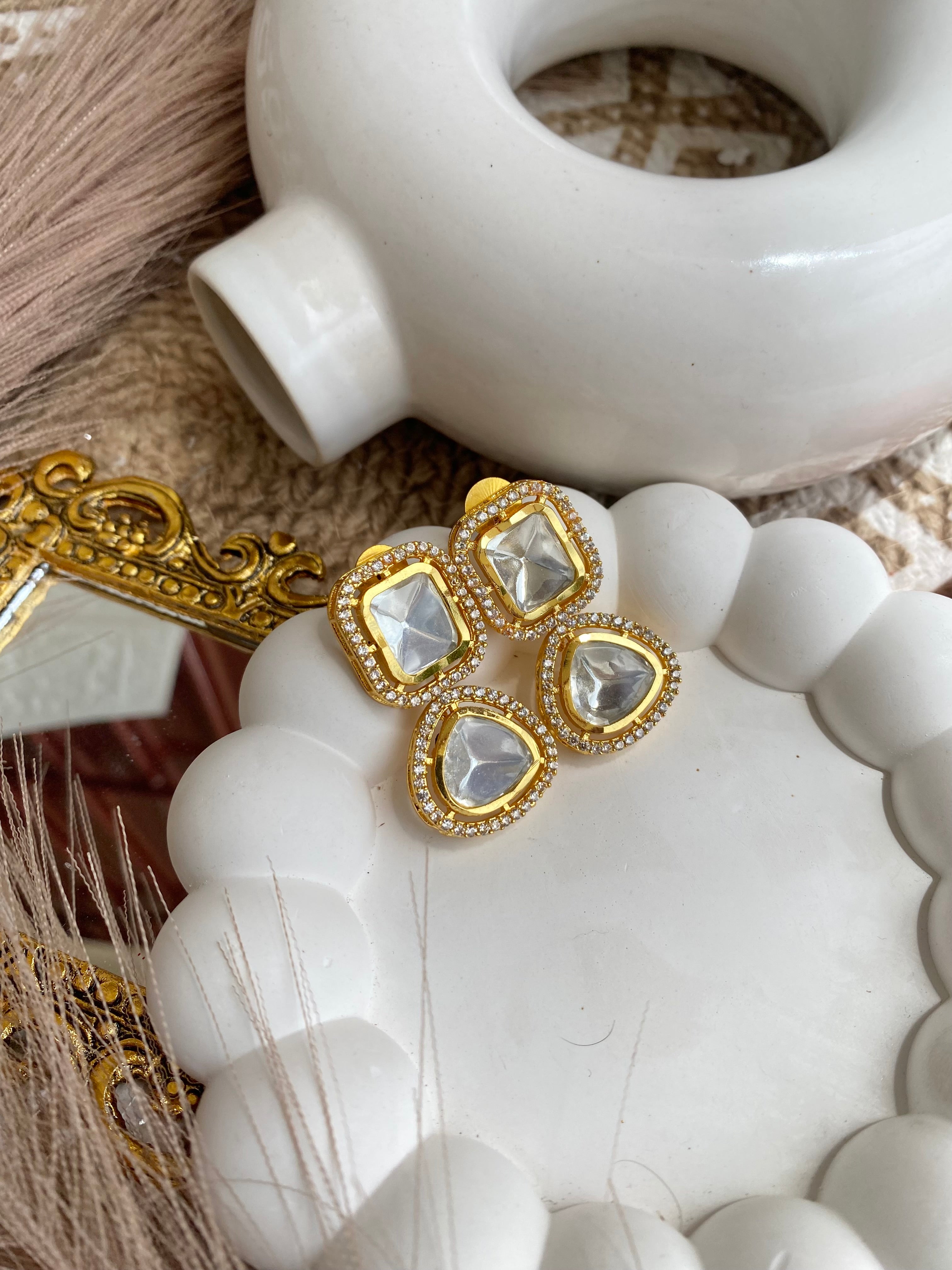 Doublet Moissanite Earrings