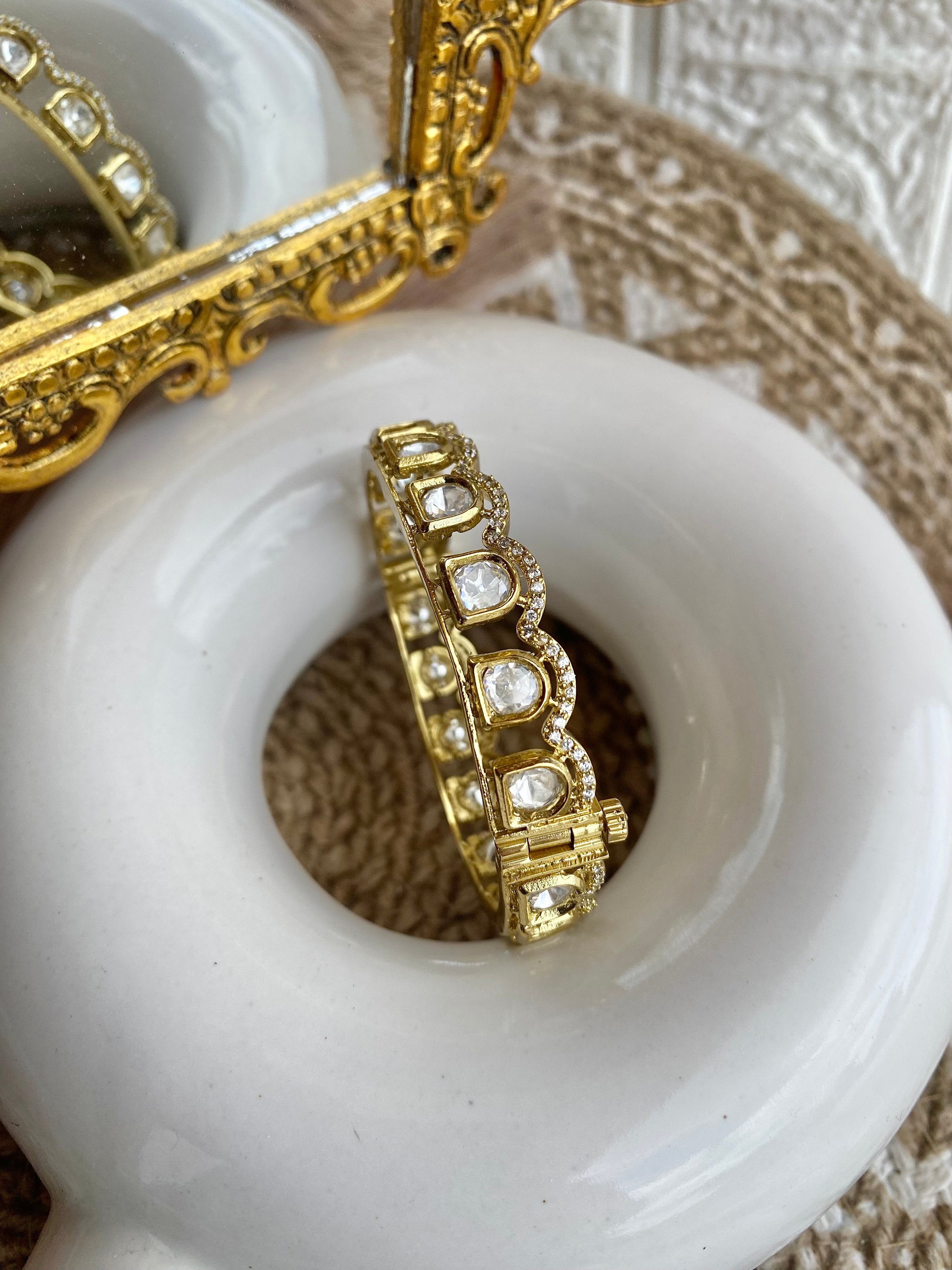 Polki moissanite Bangles