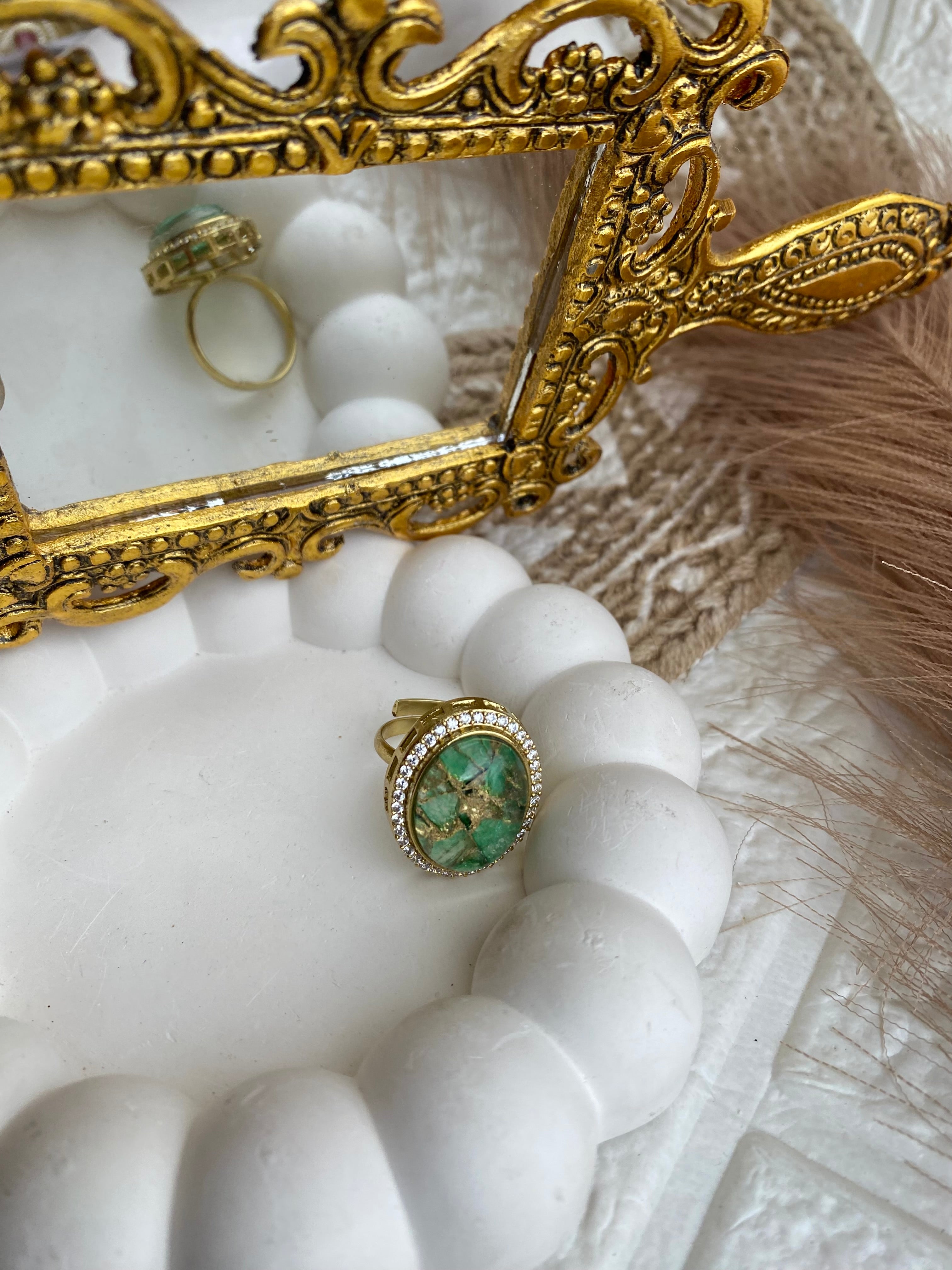Signature "Malhar" Natural Stone Rings