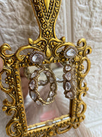 Real Moissanite Hoop Studded Earrings