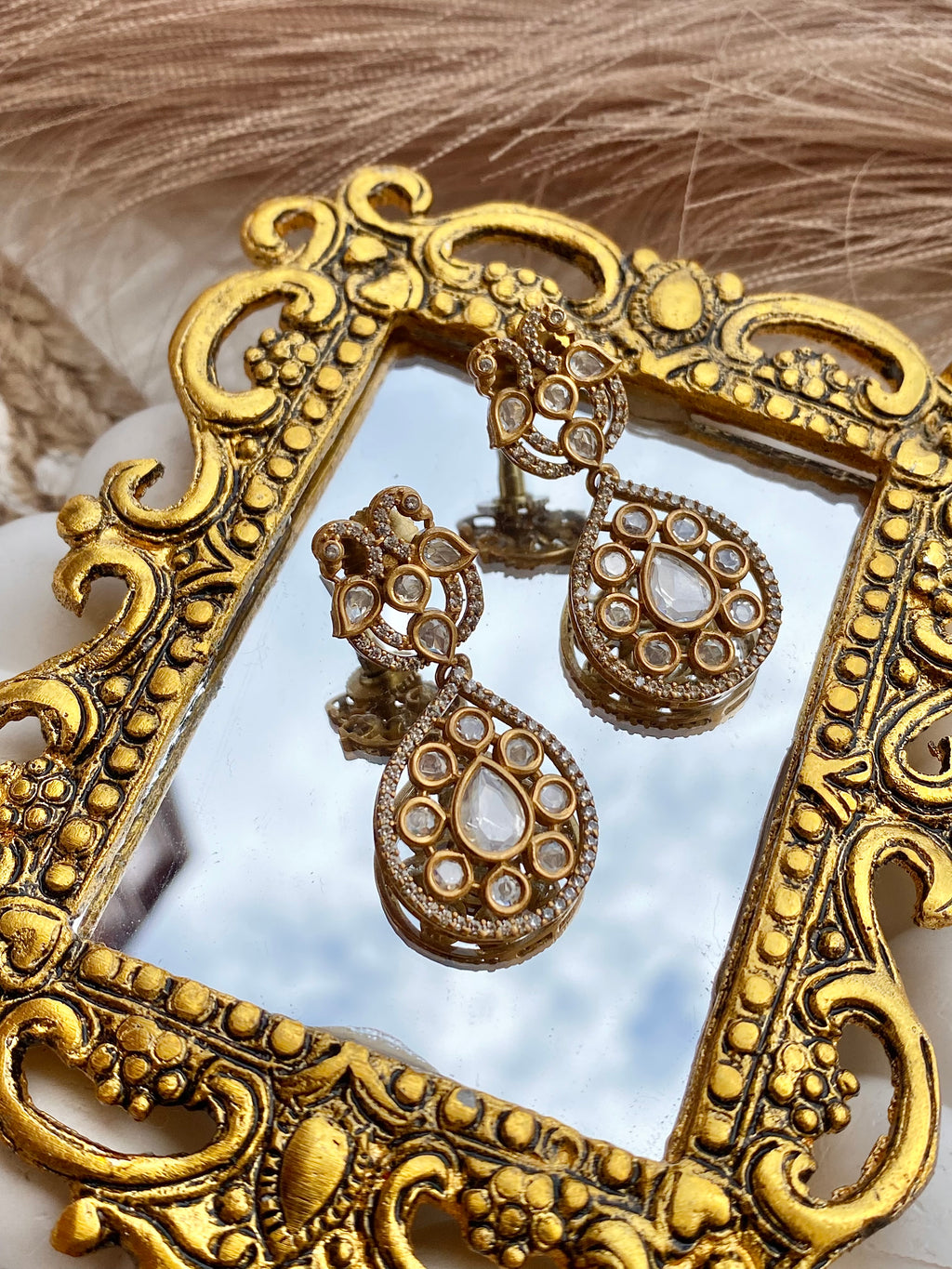 Polki moissanite Earrings