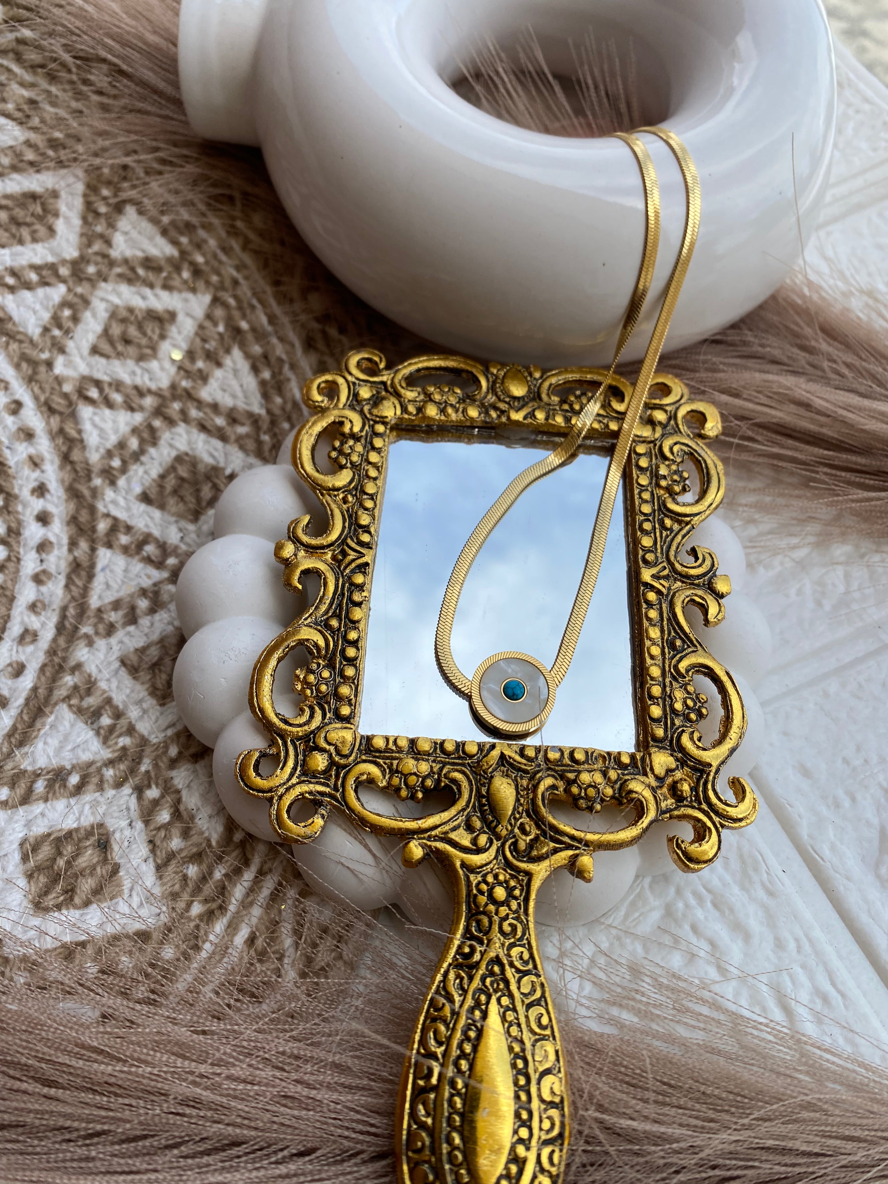 Evil Eye Anti Tarnish Gold-plated Neckchain