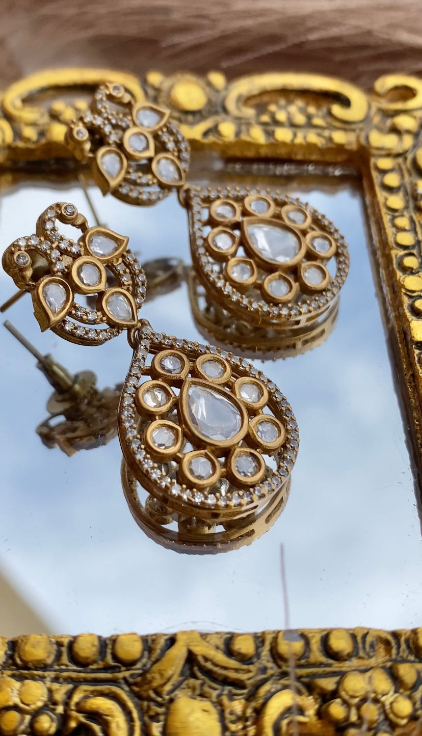 Polki moissanite Earrings