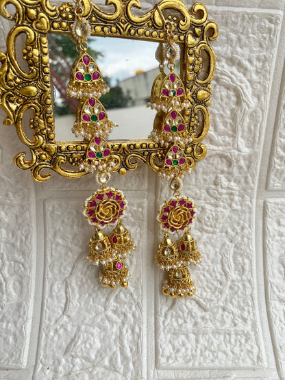 Original Paachi Kundan Statement Earrings