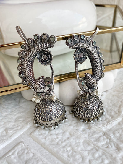 Silver Earcuff Jhumka