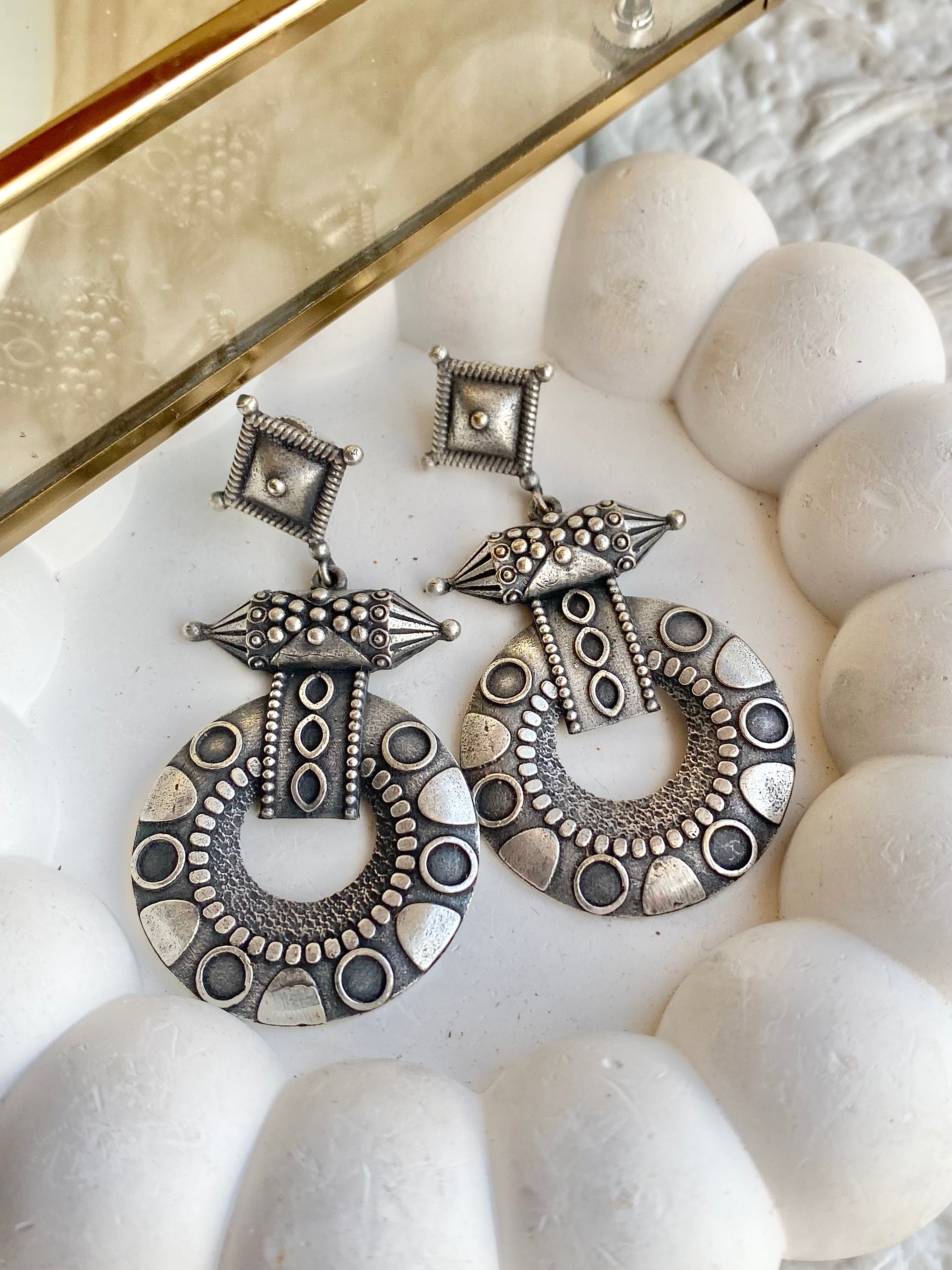 Simran Silver Earrings