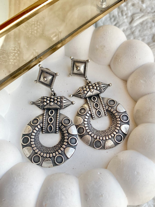 Simran Silver Earrings