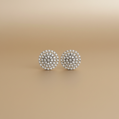 White Zirconia CZ Stud Earrings