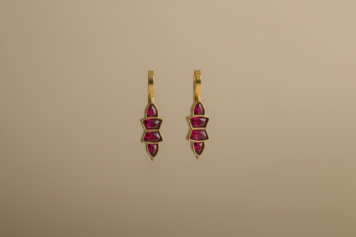 Polki Kempu Clip-on Bugadi Earrings